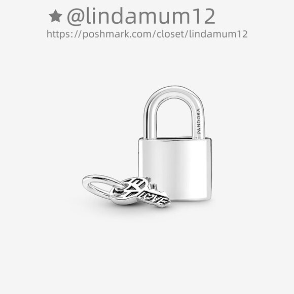 Pandora Padlock and Key Dangle Charm - Picture 3 of 7